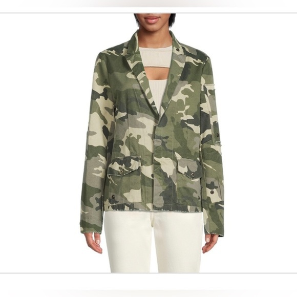 Zadig & Voltaire‎ Women's Camo Button Front Jacket Khaki Size Small brand new - Picture 1 of 1